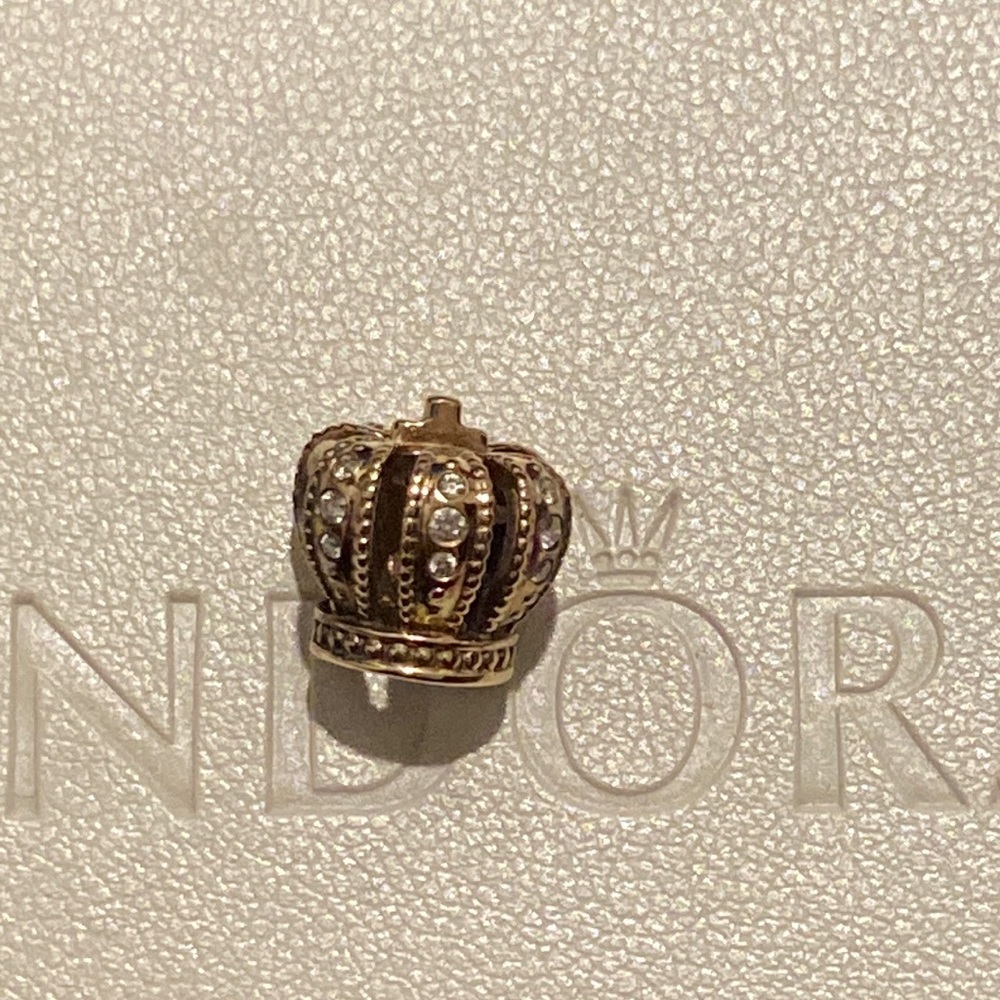14k gold Pandora Diamond Royal Crown Charm